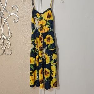 Sunflower flowy dress
